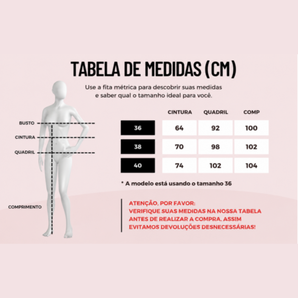 Tabela de medidas