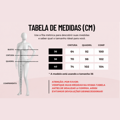 Tabela de medidas